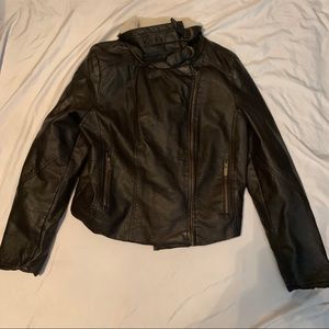 Dollhouse outerwear leather jacket x-large Brown